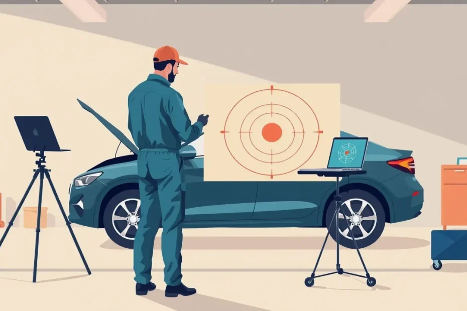 Detail prasknutého čelného skla na modernom automobile s asistenčnou kamerou