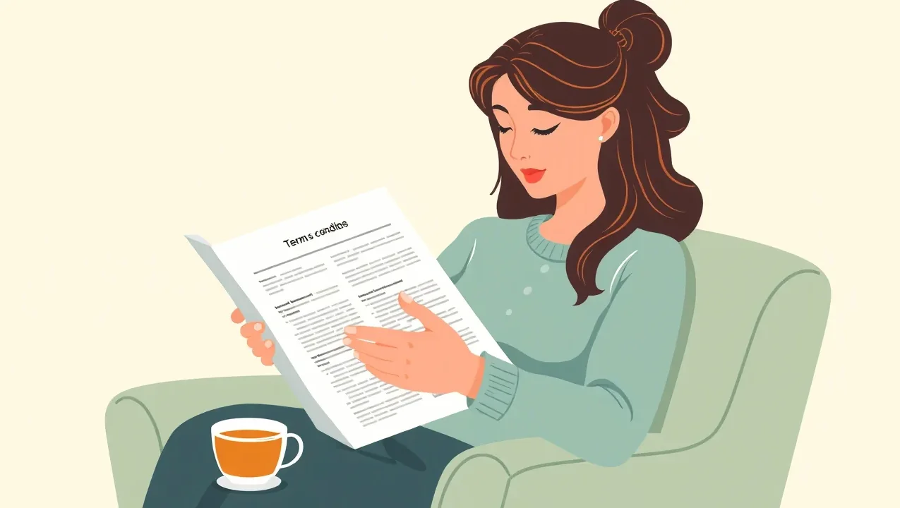 Mladá žena kontrolujúca storno podmienky letenky na notebooku