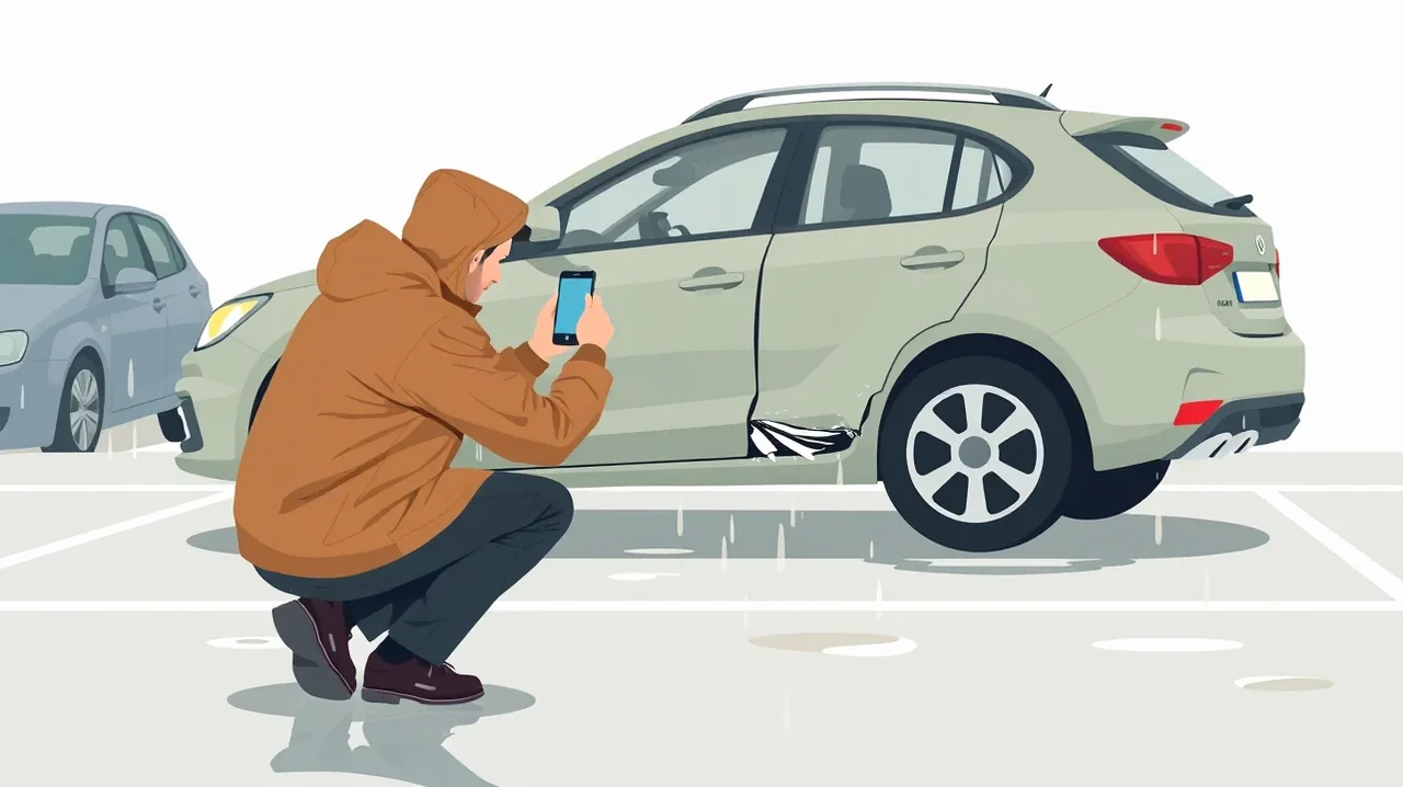 Auto poškodené krupobitím s preliačinami na kapote a streche