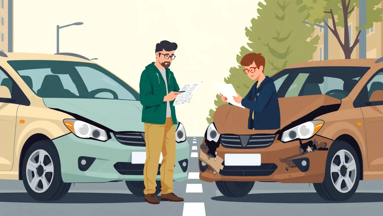 Detail poškodeného laku a spätného zrkadla na prenajatom SUV vozidle