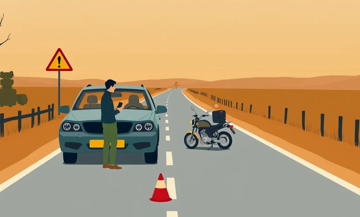 Vodič skúma poškodený predný nárazník rodinného auta pred autoservisom