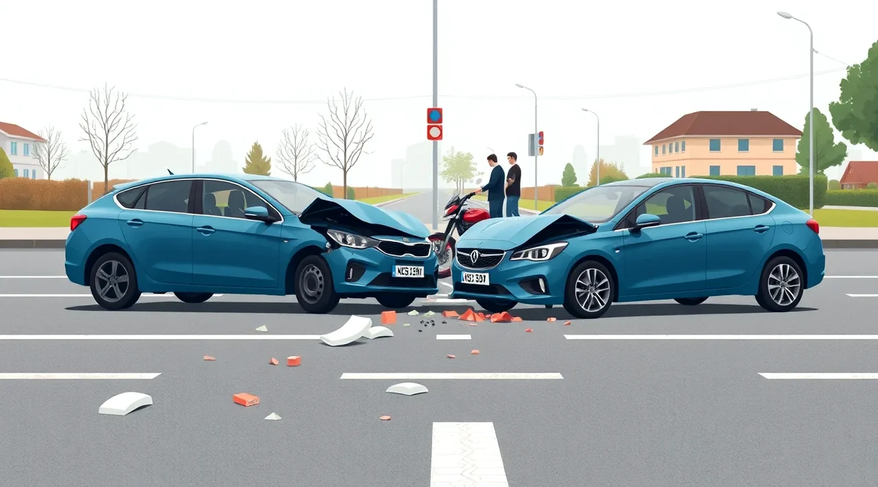 Mladý vodič pri policajnej kontrole predkladá doklady od vozidla
