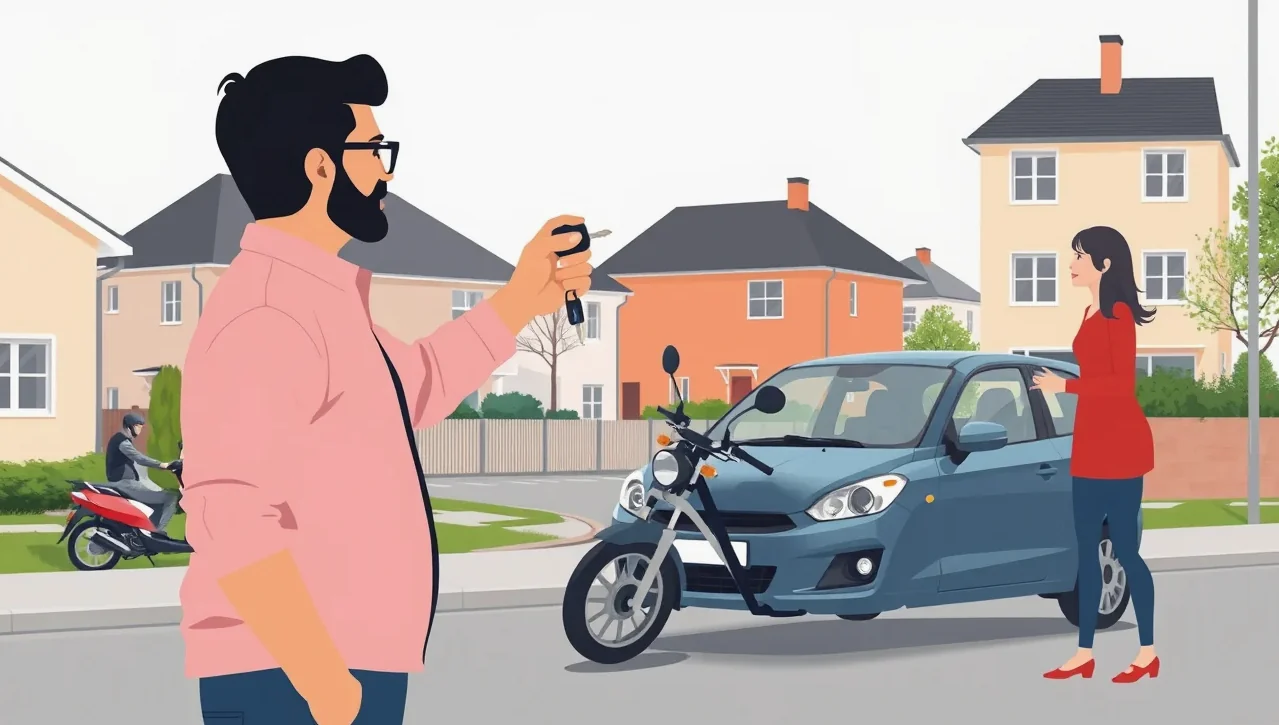 Podpísaná kúpna zmluva na auto spolu s kľúčmi a osvedčením o evidencii
