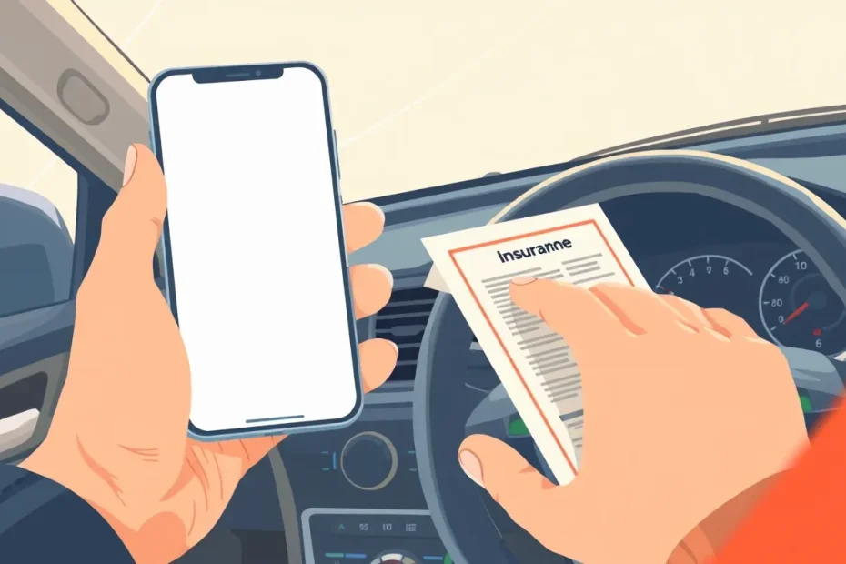 Vodič v reflexnej veste umiestňuje výstražný trojuholník za havarované auto na diaľnici