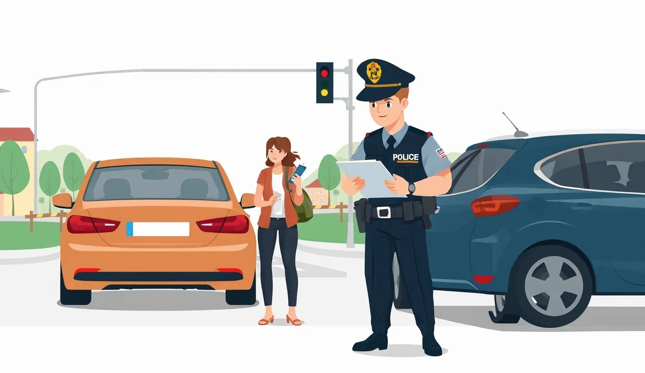 Dvojica vypĺňa formulár záznamu o dopravnej nehode na kapote vozidla