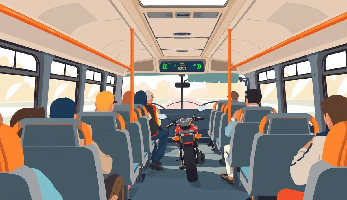 Moderný zájazdový autobus zaparkovaný na nástupišti pred odchodom