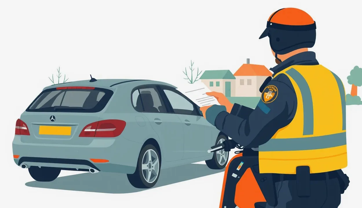 Detail poškodeného čelného skla moderného automobilu s asistenčnou kamerou