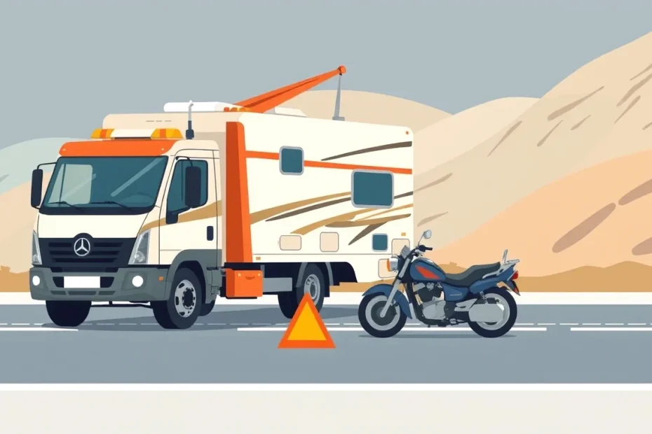 Moderný motorový obytný automobil zaparkovaný v kempe pri jazere