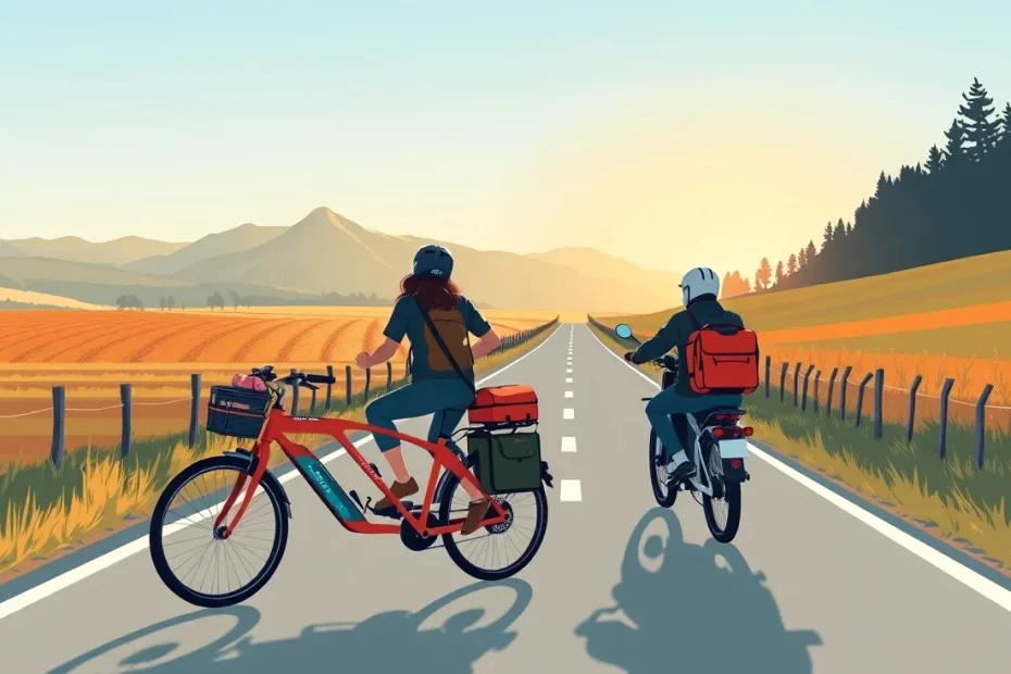 Seniorský cyklista na modernom elektrobicykli kontroluje ovládací displej na riadidlách