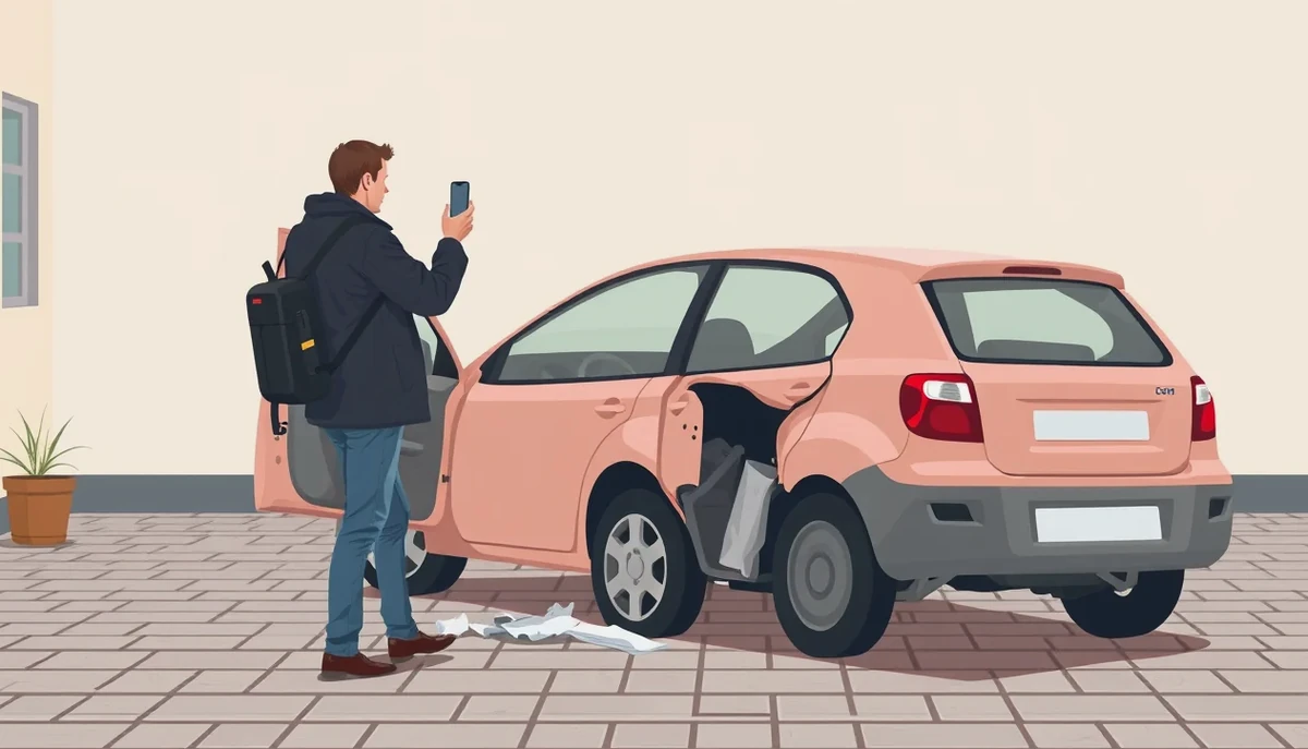 Automechanik v dielni montuje nový náhradný diel na poškodenú prednú časť vozidla