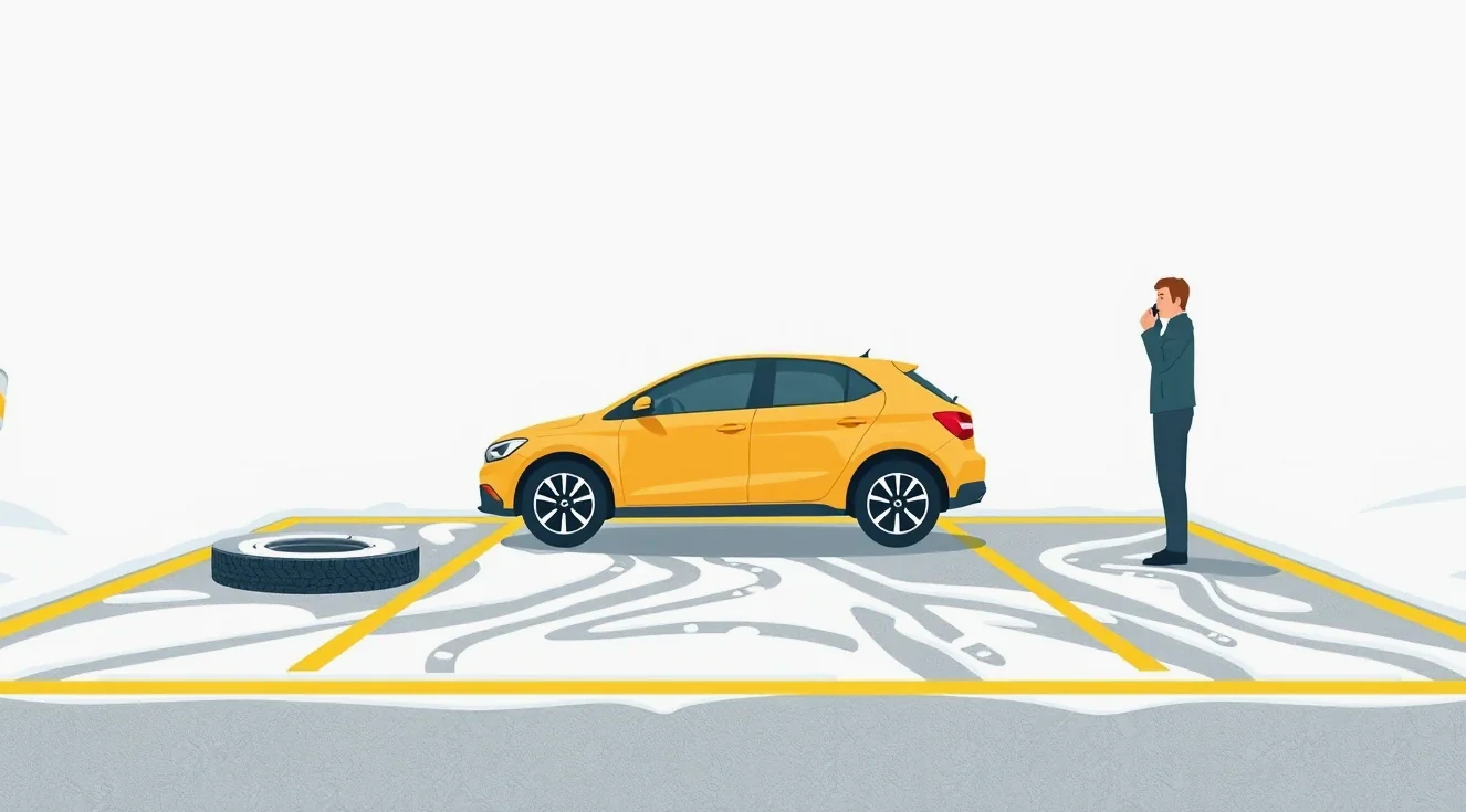 Starší vodič drží v ruke poistnú zmluvu od auta a kontroluje dátumy